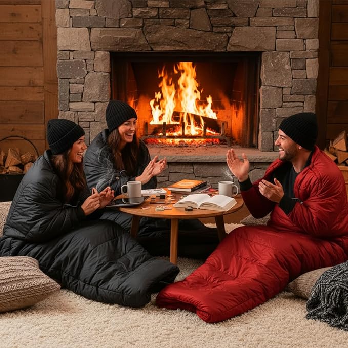 40 Pcs Bulk Sleeping Bags Adult for Homeless, Sleeping Bags Cold Weather Waterproof with Winter Hats Gloves Scarves and Mittens for Camping Emergency Use