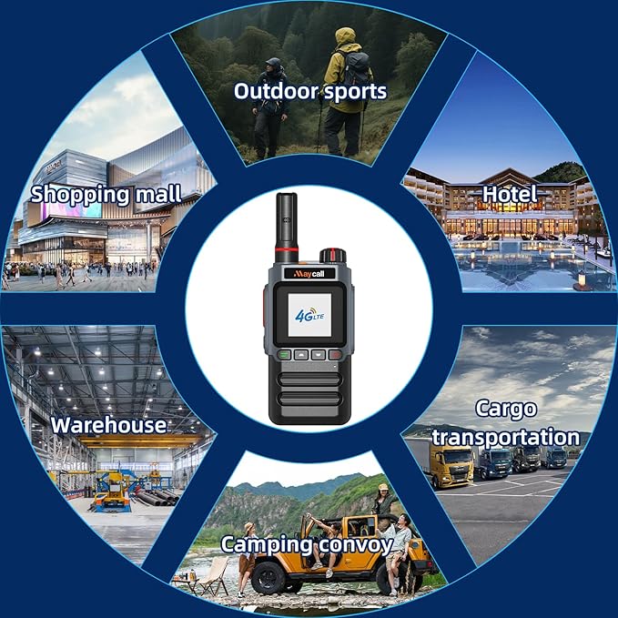Lifetime Use Satellite Walkie Talkies with SIM Cards Global Unlimited Range Walkie Talkies 4G LTE POC Radio Dual SIM 3000 Mile Range Walkie Talkie 3000mAh Battery with Flashlight (MC-398)