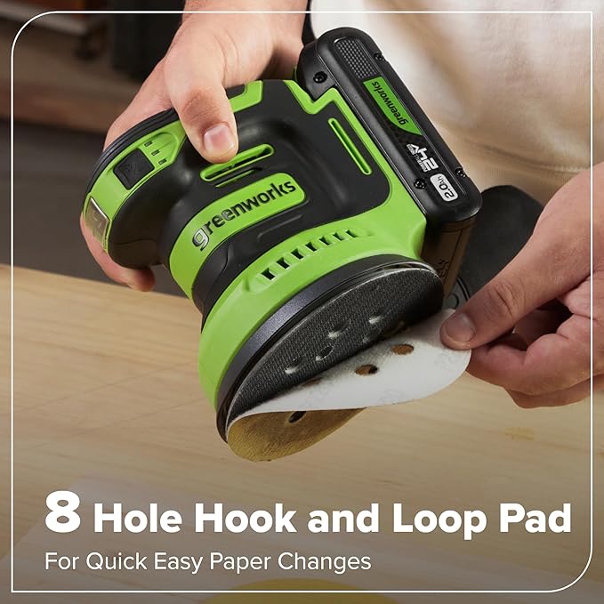 GREENWORKS 24V (8-TOOL) Combo (Drill, Impact Driver, Circular Saw, Reciprocating Saw, Jigsaw, Multi-Tool, Sander, Flashlight), 4.0Ah + (2) 2.0Ah (Power Bank) Batteries, (2) Cables, 65W Rapid Charger