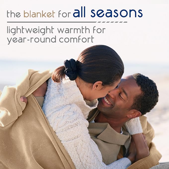 Vellux 1B05555 Orignal Full/Queen Tan Blanket