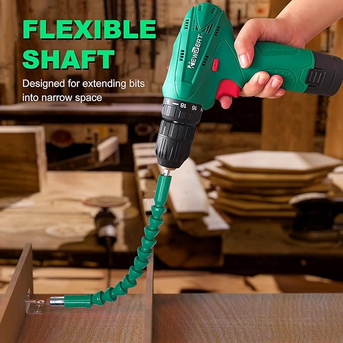 Power Drill Set, 12V Cordless Drill with 2 Battery and Charger, 2 Variable Speed, 18+1 Torque Setting, Tools for Home and DIY Project