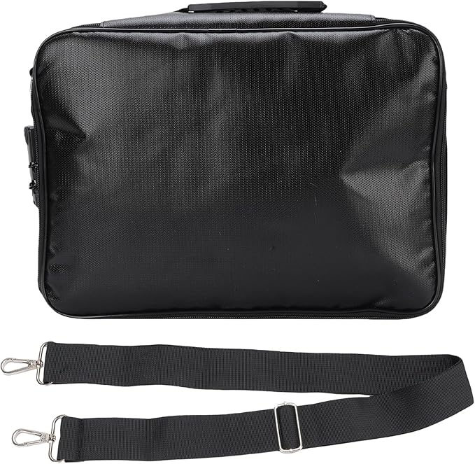 Walfront Document Lock Water Proof Safe Case Fireproof File Bag for Important Documents Passports Money and Valuables