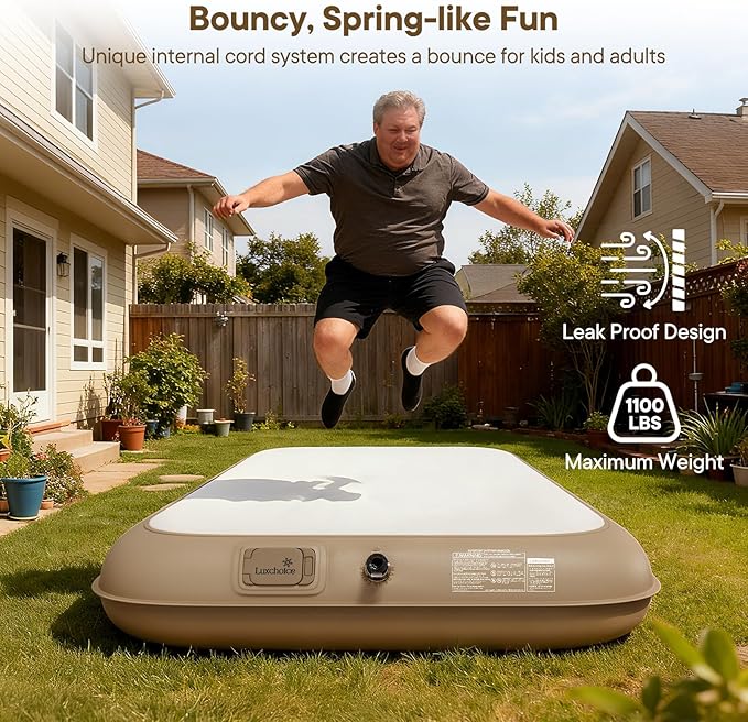 Camping Air Mattress Sleep Cloud Twin with Built in Pump No Air Leak 2 Mins Upgraded Inflatable Mattress Adjustable Firmness Blow up Mattress Ultra Support 1100LBS Portable Home Guests Camping Travel