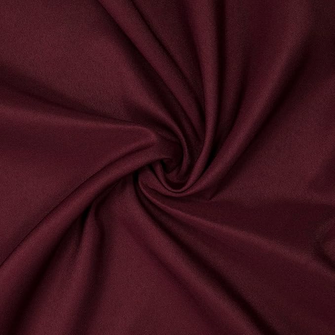 Gee Di Moda Round Tablecloth - 120 Inch Burgundy Round Table Cloth for 60 to 96 Inch Round Tables - Heavy Duty Washable Fabric - for Buffet Table, Holiday Party, Dinner, Wedding & Baby Shower