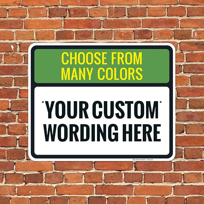 Custom Personalized Signs For Home, Office, Business, Delivery, Decor, Indoor/Outdoor Use Black Border Sign, 24x30 Aluminum Inches, Rust Free .063 Aluminum, Fade Resistant, Made in USA