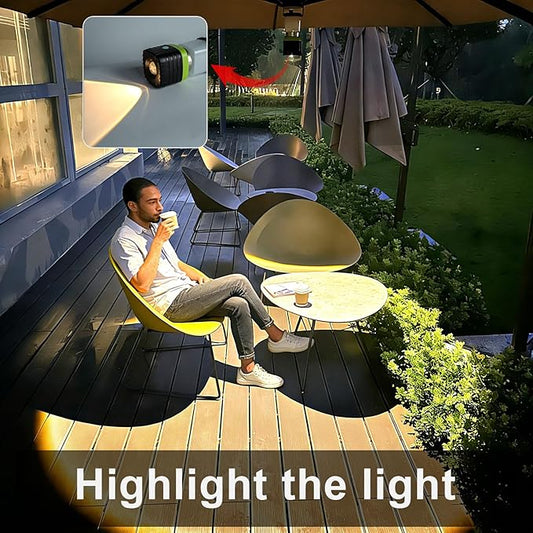 3PCS 6500K White Light LED Camping Lantern Rechargeable 1000LM, 4500mAh Power Bank, Flashlight for Hurricane Emergency, Hiking, IP44 Waterproof Lantern(Black)