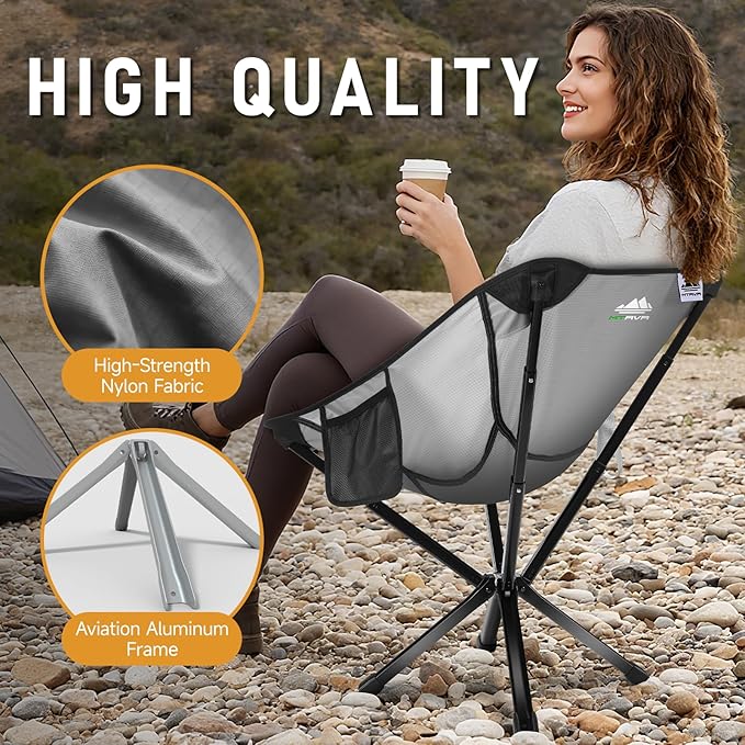 Ultra-Lightweight Backpacking Chair — Compact Folding Design, Quick-Deploy Telescopic Frame, Stable Aluminum Construction, Portable Camp Chair for Hiking, Travel & Backpacking