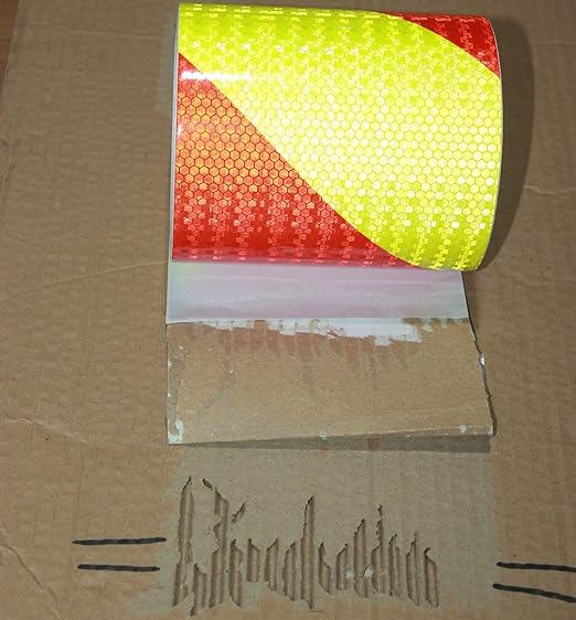 Industrial Reflective Tape 6 inch Wide for Bikes, Outdoor Waterproof High Visibility Safety Warning Adhesive Strips (66 feet)