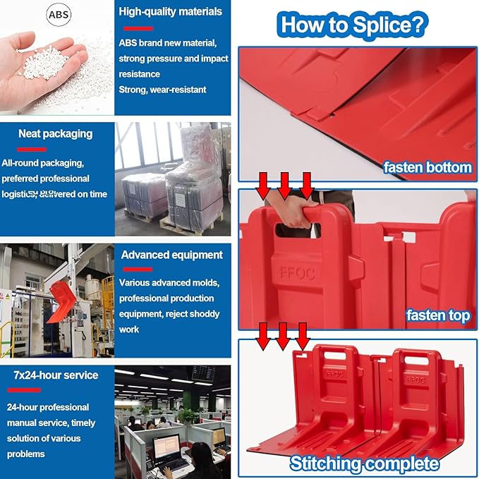 Flood Prevention Barriers, 2/4/6/8/10-Pcs L-Shaped ABS Plastic Removable Flood Panels Mobile Flood Protection Panels, 27x26x20in Waterproof Underground Garage Flood Prevention Board(4-Pcs)