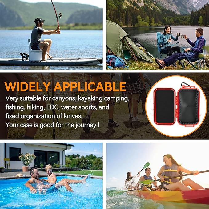 Dry Box Outdoor Waterproof Airtight Storage Case Hard Shell Wet Dry Box Carry Box Tackle Organization for Camping, Fishing