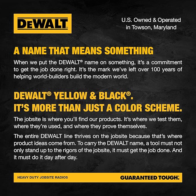 DEWALT FRS Walkie Talkies Long Range 2 Way Radio, 2 Watt, Waterproof & Rechargeable, 6 Pack with 6 Headsets & Gang Charger, DXFRS800BCH6-SV1