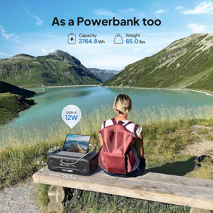 BLUETTI Expansion Battery B300K×2, 5529.6Wh LiFePO4 Battery Pack for Power Station Apex 300 Only, Extra Battery for Home, Emergency, Road Trip