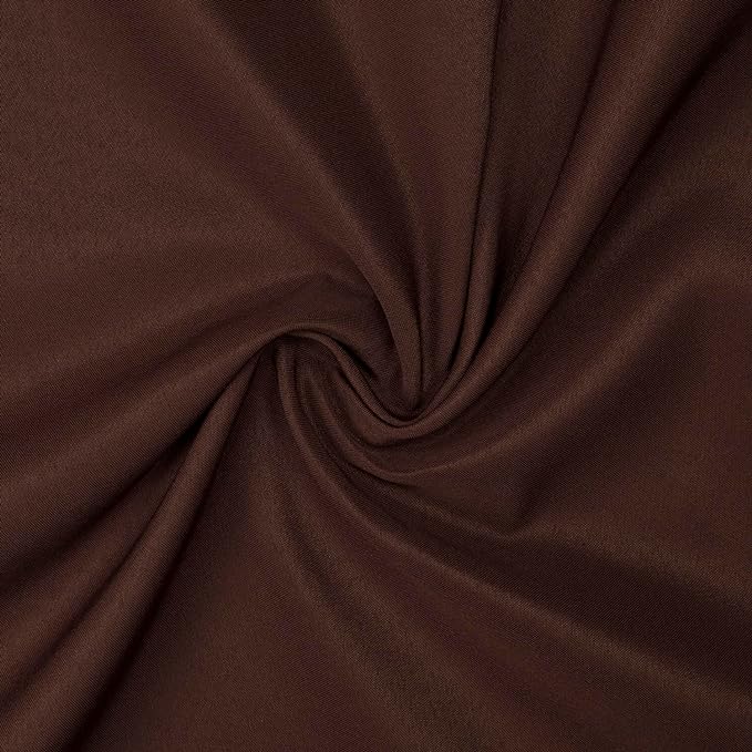 Gee Di Moda Round Tablecloth - 120 Inch Chocolate Round Table Cloth for 60 to 96 Inch Round Tables - Heavy Duty Washable Fabric - for Buffet Table, Holiday Party, Dinner, Wedding & Baby Shower