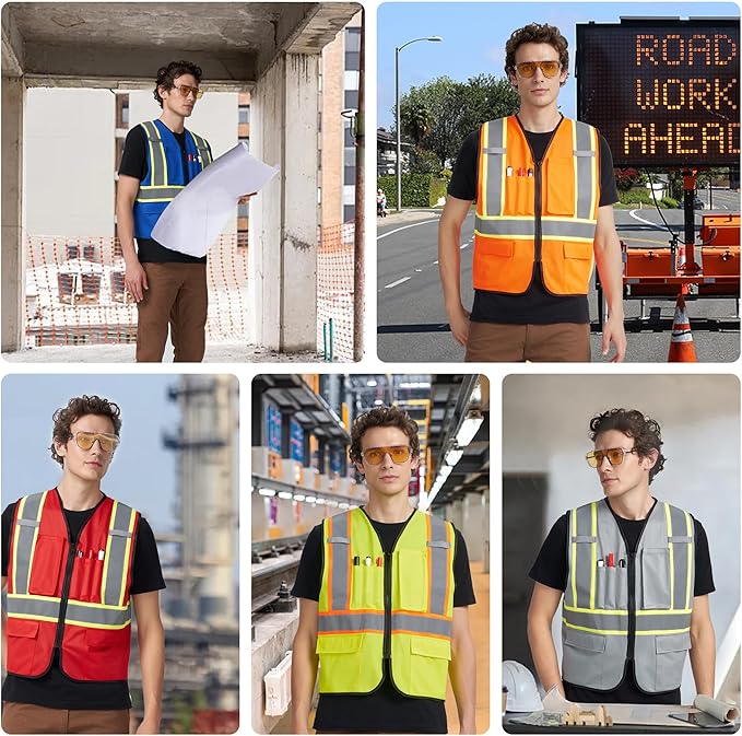 A-KSAFETY Custom High Visibility Reflective Safety Vest with logo