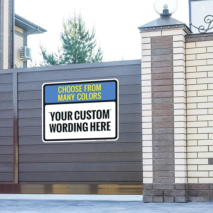 Custom Personalized Signs For Home, Office, Business, Delivery, Decor, Indoor/Outdoor Use Black Border Sign, 24x30 Aluminum Inches, Rust Free .063 Aluminum, Fade Resistant, Made in USA