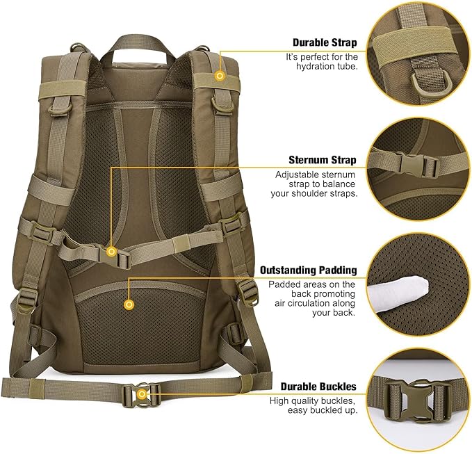 Mardingtop Small Tactical Backpack,Molle Hiking Backpack for Backpacking,Cycling and Biking,15L/25L Backpack