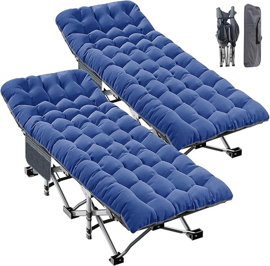 ABORON Heavy-Duty Folding Guest Bed for Adults, 500lb Capacity, Portable Extra Cot with 1215D Double Layer, Ideal for Indoor Guest Stays & Temporary Home Use