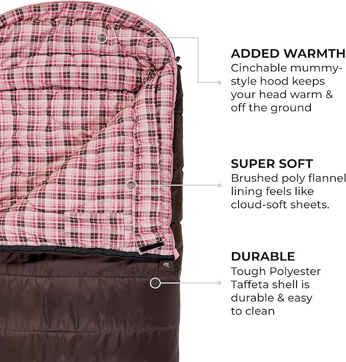 Teton Celsius Regular, 25F, 20F, 0F Degree Sleeping Bags, All Weather Bag for Adults and Kids, Camping Made Easy and Warm, Travel Sack Included