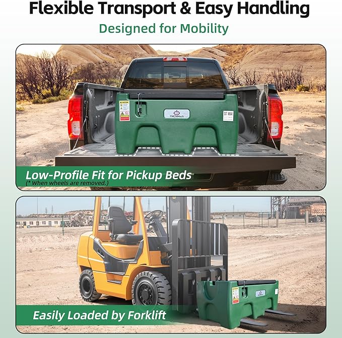 40 Gallon Portable Fuel Transfer Tank with 12V Electric Pump, 3.7 GPM Flow Rate HDPE Fuel Container with Wheels, Gasoline Diesel Kerosene Fuel Storage Tank for Farm, Truck, Boat, and Construction Use