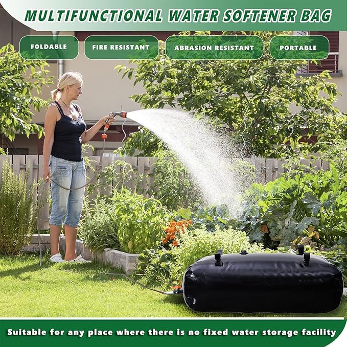 400 L/100 gal Water Bladder Storage Containers, Foldable Portable Water Tank Large Capacity Soft Water Bag, Drought Resistance, Fire Prevention, Emergency Water