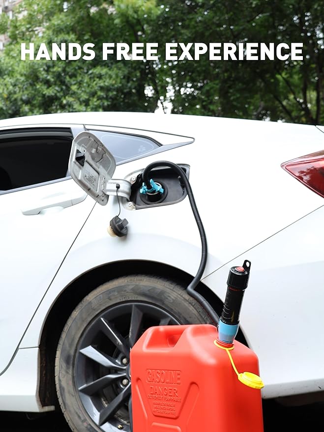 SMART JERRY - Portable Fuel Transfer Pump Battery Powered - 2.8 GPM Electric Liquid Transfer Pump for Gasoline, Water, Oil, 12V Hand Siphon Pump for Car, Boat, RV, Farm & Home Use