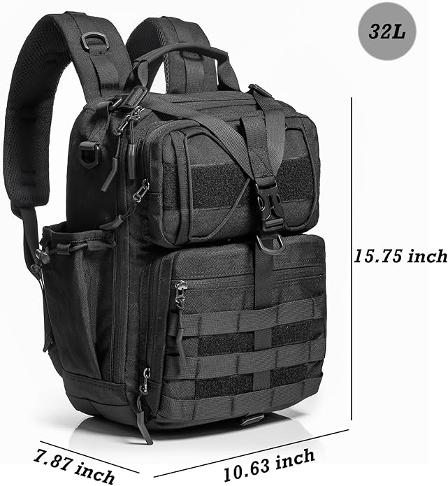 NICGID Tactical Military Backpack Daypack Molle Army Assault Pack Bug Out Bag Travel Fishing Hiking Trekking Rucksack