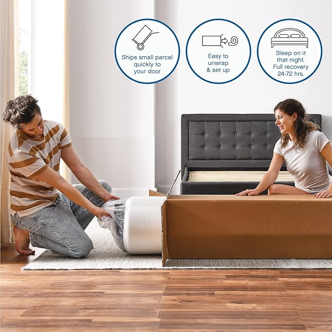 Cool Gel 12 Inch Full Size Mattress Memory Foam Medium Firm, Gel Memory Foam Mattress Full Matress Cooling, Made in the USA, 12" Depth with Pressure Relief, CertiPUR-US Certified No Fiberglass, Bed