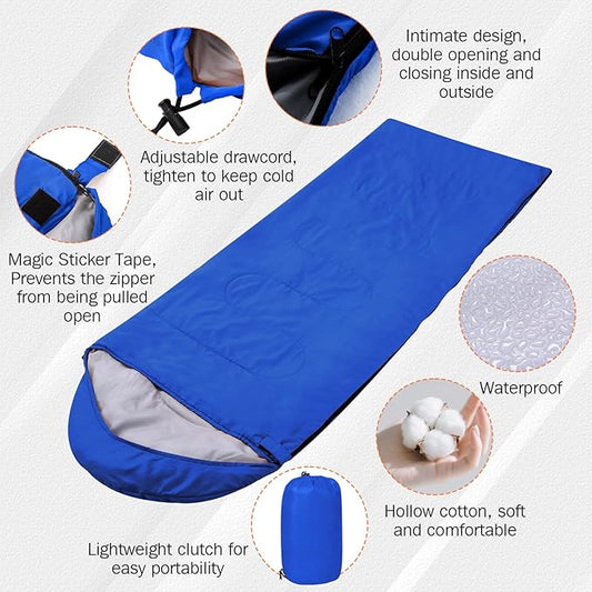 Macarrie 10 Pcs Bulk Sleeping Bags for Homeless Donation Shelter Adults 0 Degree Waterproof Sleeping Bags with Compression Sack for Cold Weather Emergency Hiking Camping Warm