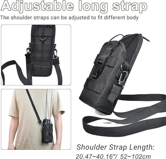 TWAYRDIO Molle Radio Pouch, Universal Radio Holster Holder, Two Way Radio Case for Baofeng Kenwood Motorola Yaesu Icom Handhelds HT Walkie Talkies