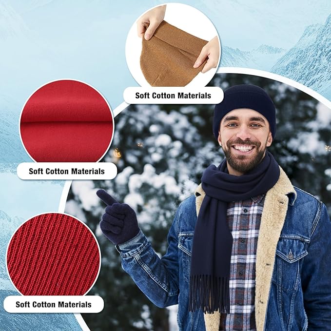 Unittype 300 Pcs Winter Homeless Care Supplies Bulk - Beanies Caps Gloves Scarves Set for Community Charity Church Donation