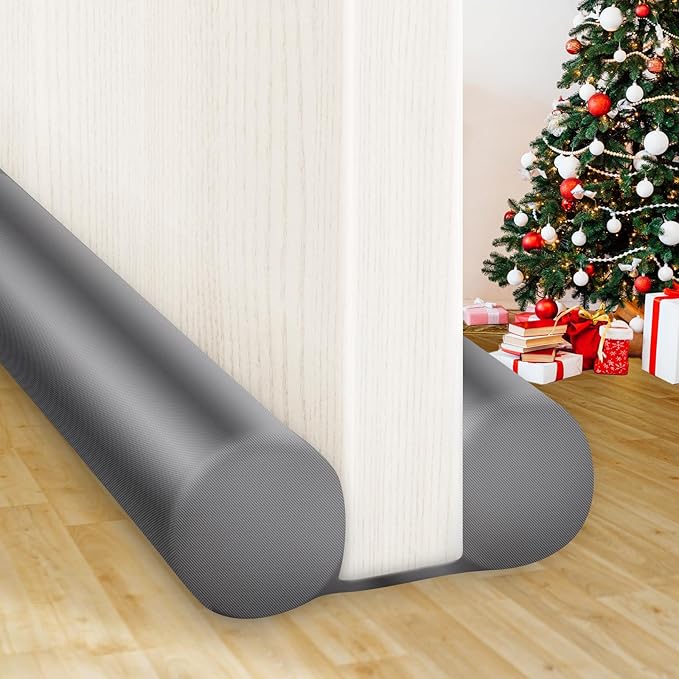 MAXTID Large Door Draft Stopper 30 Inch for Small Size Bedroom Door, Fits 0.5 to 1.7" Gaps Under Door Draft Air Blocker Grey Door Gap Stoppers Door Draft Guard for Bottom of Doors