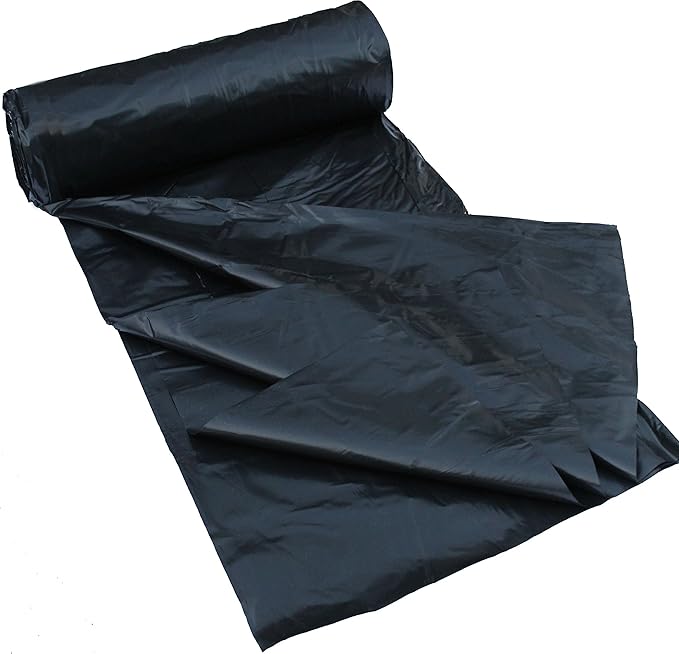 Roly Poly - Black Plastic Sheeting - 6 mil - (20' x 100') Polyethylene Heavy Duty Roll - Tarp, Vapor Barrier, Construction, Farming, Painter's Drop Cloth, Debris Shield