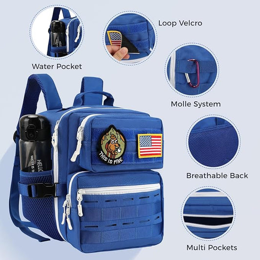 9L Mini Tactical Backpack for Men Women,Small Military Tactical Backpack for Sport,Gym,Hiking,Travel,Camping (Navy Blue)