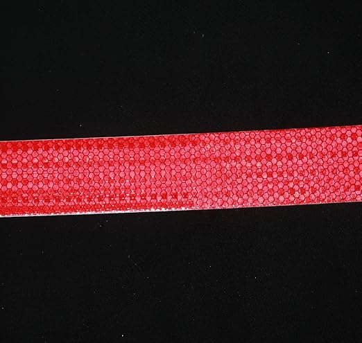 Red Reflective Tape Outdoor Waterproof 1 inch Wide, High Visibility Warning Industrial Marking Tape, Safety Stickers (68 feet,10 Rolls)