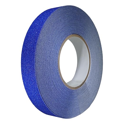 GGR Supplies T.R.U. NST-20C Dark Blue Non-Skid Tape 1 in. Wide x 60 ft. Length Safety Way 60 Grit Anti Slip Traction Tape 32 Mil No Slip