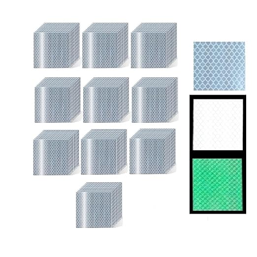 Glow in The Dark Reflective Stickers 2 inch X 2 inch for Car, High Visibility Warning Safety Reflective Strips (100 Pcs)