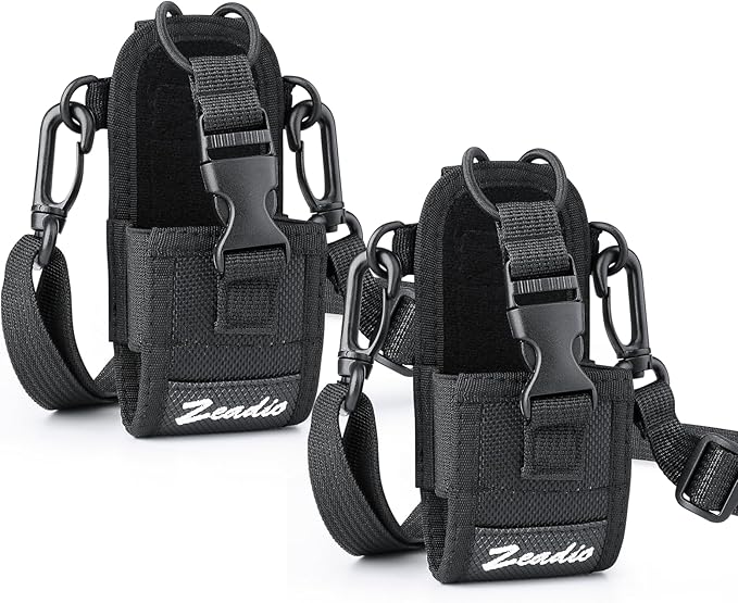 Zeadio Versatile Two-Way Radio Case, Universal Durable Holster Pouch Case Holder for Two-Way Radio Walkie Talkies (ZNC-D, Pack of 2)