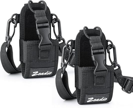 Zeadio Versatile Two-Way Radio Case, Universal Durable Holster Pouch Case Holder for Two-Way Radio Walkie Talkies (ZNC-D, Pack of 2)