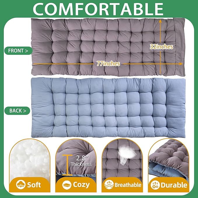 2 Pack Oversize Cot 79" L x 32" W x 18" H Camping Cot with Comfortable Mattress for Adults XXL Cots for Camping Bed Extra Large Folding Cot Heavy Duty with Carry Bag for Home Outdoor Indoor