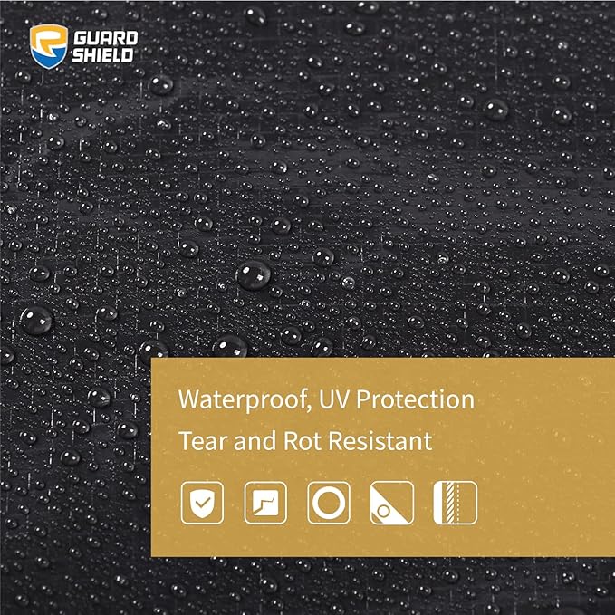 GUARD SHIELD Black Tarp Waterproof 16x20 Feet Medium Duty All Purpose Poly Tarps Cover 7mil