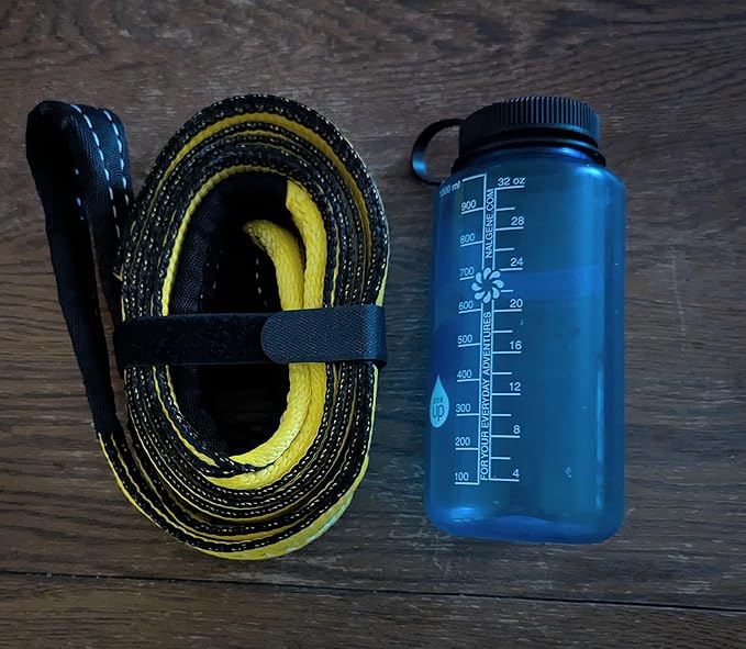 TGL 3 inch, 8 Foot Tree Saver Strap, Recovery Short Tow Strap with Loops, Winch Extension. 30,000 lbs MBS. Truck, UTV, ATV - Compatible with Jeep Accessories, Ford, Toyota