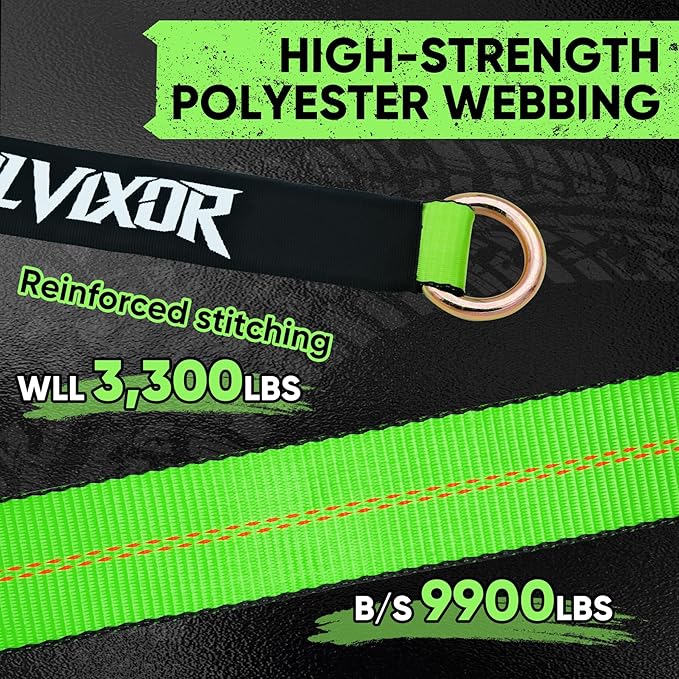 4 Pack Car Tie Down Straps for Trailers - 2" x 96" - 9900LBS Break Strength - Tire Ratchet Strap with Snap Hooks - Adjustable Wheel Straps for Hauling UTV, SUV, Truck, Any Cars