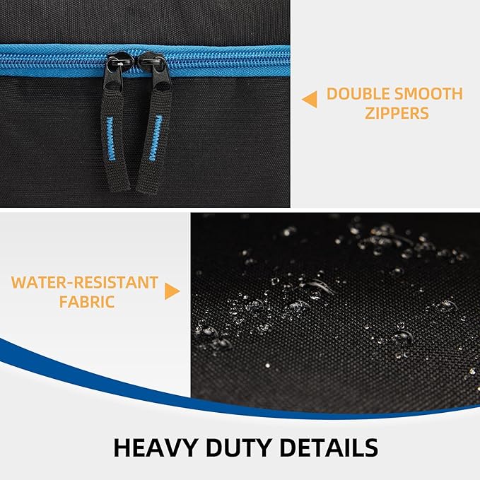 1 LB Propane Tank Carry Bag with Padding, Portable 16 OZ Propane Tank Holder to Hold 2 Pcs Mini Fuel Cylinder, Small Camping Gas Cylinder Storage with Strap, Bag Only