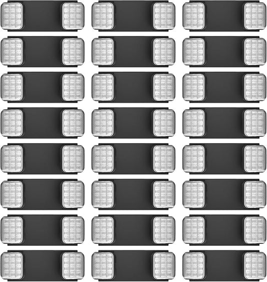 24 Packs Blacks Emergency Lights with Backup Battery,Two Head Adjustable Fire Commercial Emergency Light Fixture-UL Listed-120/277VAC-Led Emergency Exit Lights Fixtures for Business.