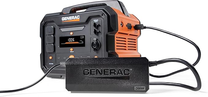 Generac Charge Enhancer 200W Charger - Compatible with GB1000 or GB2000 Portable Power Stations - Lightweight - Clean Emission Free Portable Power