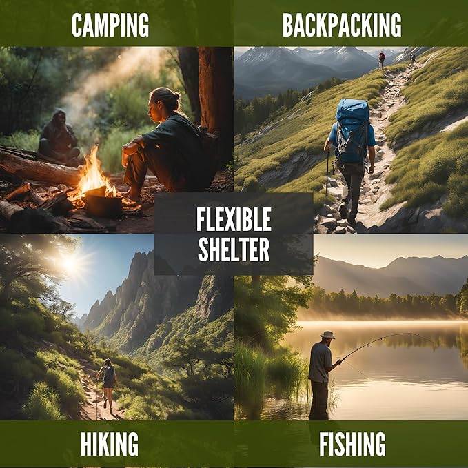 New ThermoShield™ Technology – Ultimate 2-Person Ultralight Mylar Survival Tent with Reinforced Paracord & Emergency Whistle • All-Weather Protection for Hiking, Camping & Survival Kits