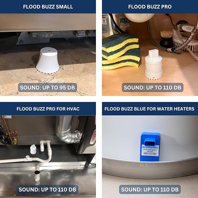 Flood Buzz Small Model 3-Pack | The Multi-Purpose Water Leak Alarm