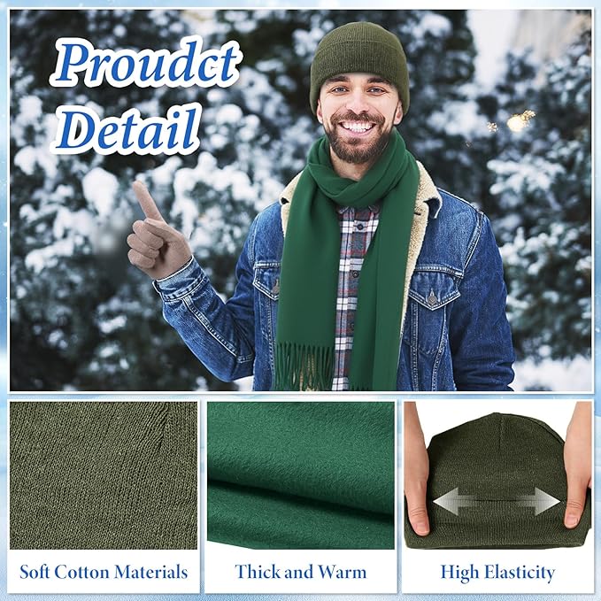 Unittype 300 Pcs Winter Homeless Care Supplies Bulk - Beanies Caps Gloves Scarves Set for Community Charity Church Donation