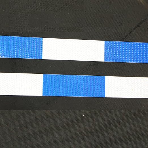 Reflective Tape Blue White 2 Inch x 168 Feet, Outdoor Waterproof Warning Reflector, Night Safety Stickers for Car Bicycles