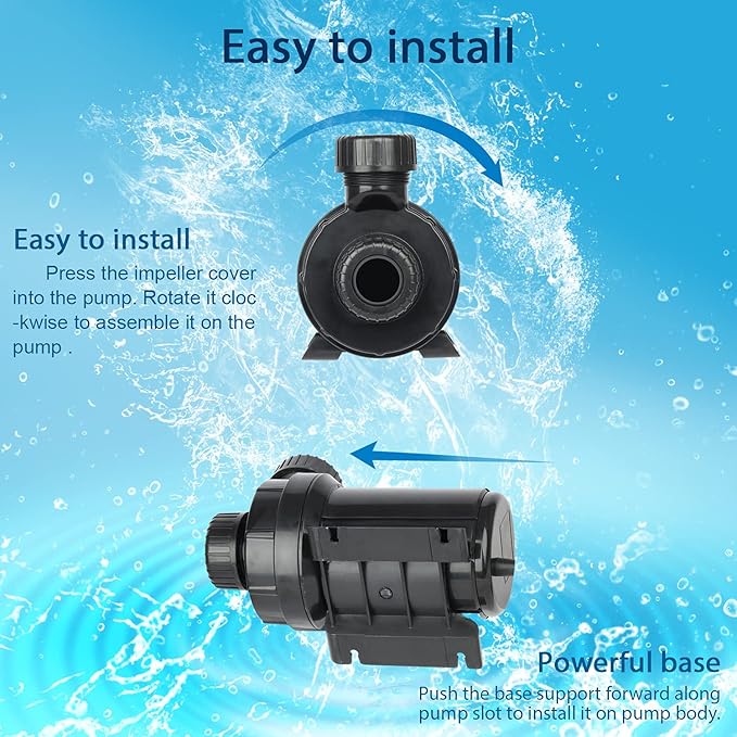 WaterRebirth (PC2000,2000GPH) High Flow Submersible Water Pump-Home/Inline Water Pump-Submersible Pump-Water Transfer Pump-Aquarium Pump